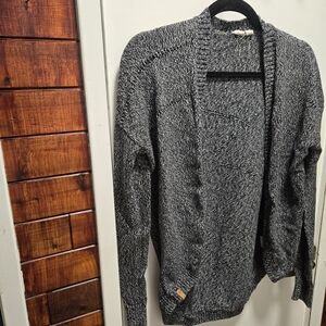 tentree Black and Gray Women's Cardigan